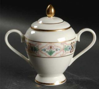 Gorham Empress Multicolor Sugar Bowl & Lid, Fine China Dinnerware   Masterpiece,