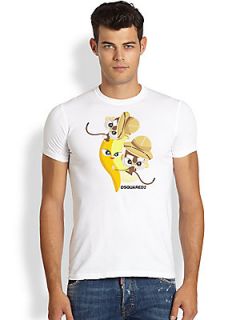 DSQUARED Bananas Tee   White