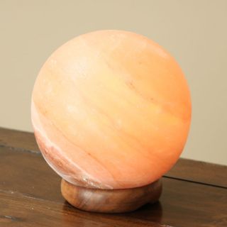 Black Tai Large Spherical Himalayan Salt Lamp, 6 Inches