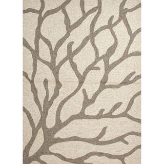 Hand hooked Indoor/ Outdoor Abstract Pattern Ivory Area Rug (5 X 76)