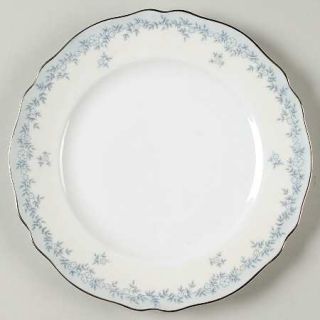 Franconia   Krautheim Delphine Luncheon Plate, Fine China Dinnerware   Blue Flow