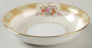 Noritake N268 Fruit/Dessert (Sauce) Bowl, Fine China Dinnerware   Green Scrolls,