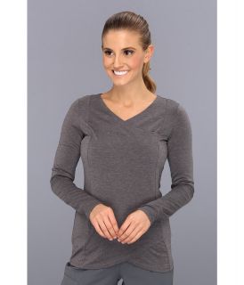 Royal Robbins Run Way Crossover L/S Top Womens Long Sleeve Pullover (Gray)