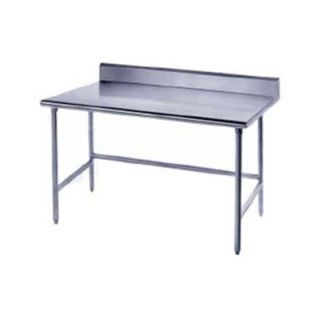 Advance Tabco Work Table   5 Backsplash, 30x30, 16 ga 304 Stainless Steel