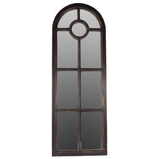 Urban Trends Collection Black Wooden Wall Decor Mirror