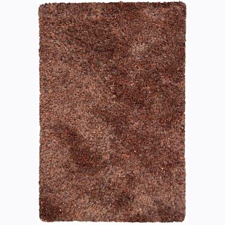 Hand woven Mandara Orange Shag Rug (5 X 76) (Red, black, beigePattern ShagTip We recommend the use of a  non skid pad to keep the rug in place on smooth surfaces. All rug sizes are approximate. Due to the difference of monitor colors, some rug colors ma