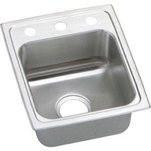 Elkay PSR15171 Pacemaker Top Mount Single Bowl Kitchen Sink, Stainless Steel 15