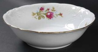 Walbrzych Moss Rose 9 Round Vegetable Bowl, Fine China Dinnerware   Roses On Ri