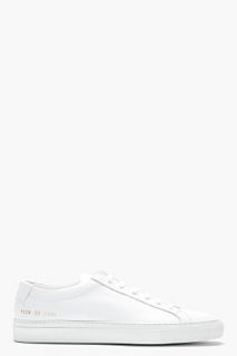 Common Projects White Leather Achilles Sneakers