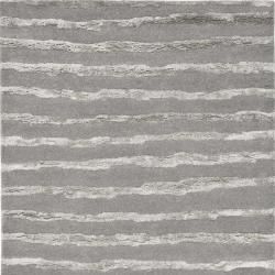 Handmade Soho Stripes Grey New Zealand Wool Rug (8 Square)