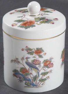 Wedgwood Kutani Crane Candy Jar with Lid, Fine China Dinnerware   Bone, Bird, Fl