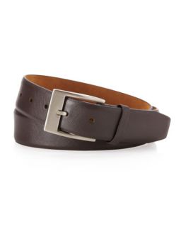 Saffiano Leather Belt, Brown