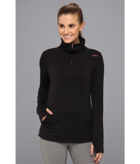 ASICS Thermopolis Thermal LT 1/2 Zip Womens Long Sleeve Pullover (Black)