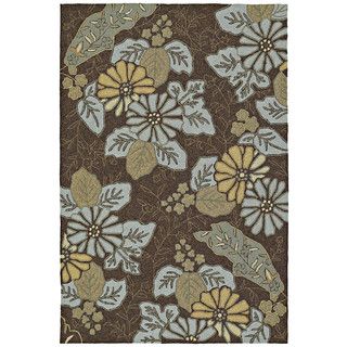 Indoor/ Outdoor Fiesta Chocolate Island Rug (3 X 5)