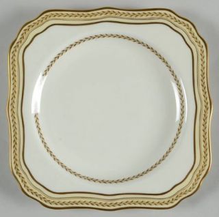 Royal Doulton Repton, The (Gold Trim) Square Salad Plate, Fine China Dinnerware