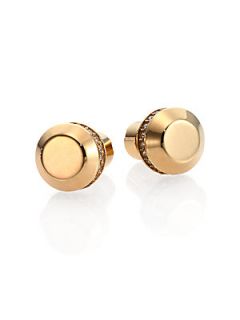 Michael Kors Pave Inset Stud Earrings/Goldtone   Gold