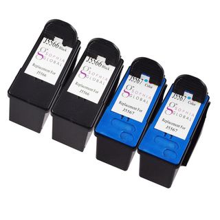 Sophia Global Remanufactured Ink Cartridge Replacement For Dell J5566 And J5567 (2 Black, 2 Color) (2 Black, 2 TricolorPrint yield Up to 270 pages per black cartridge and up to 247 pages per color cartridgeModel SG2eaDellJ55662eaDellJ5567Pack of 4We ca