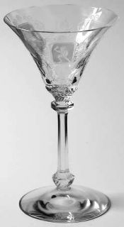Heisey Trojan Clear (Etched)Stem#3368 Liquor Cocktail   Stem #3368/Etch#445 Clea