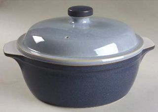 Denby Langley Blue Jetty 2 Qt Round Covered Casserole, Fine China Dinnerware   L
