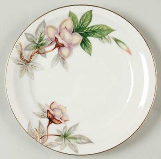 Meito Woodrose Bread & Butter Plate, Fine China Dinnerware   Pink/Tan Flowers, G