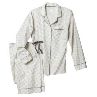Gilligan & OMalley Womens Long Sleeve Woven PJ Set   Mesa Gray XS