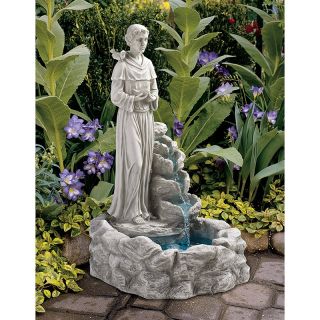 Design Toscano Natures Blessed Prayer St. Francis Sculptural Fountain