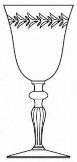Glastonbury   Lotus Chatham Water Goblet   Stem 965, Cut Laurel Band, No Trim