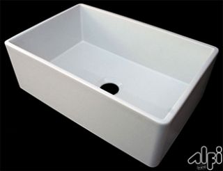 Alfi Brand AB510W Kitchen Sink, 30 Contemporary Single Bowl Smooth Fireclay Farmhouse White