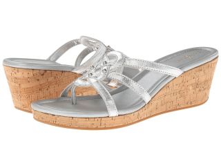 Cole Haan Shayla Thong Womens Wedge Shoes (Silver)