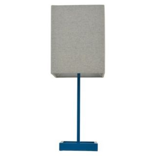 Room Essentials Stick Lamp with Light Gray Shade   Blue (Includes CFL Bulb)