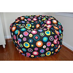Ahh Products 36 inch Wide Bubbly Jelly Bean Cotton Washable Bean Bag Chair (black, orange, white, turquoise, lime, purple, bright pink, yellow Materials Washable cotton cover, Water repel Polysester Liner, Polystyrene fillingStyle Beanbag chairWeight 9