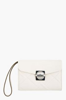 Marc By Marc Jacobs White Leather Quilted Wallet