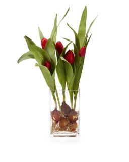 Tulip Bulb Water Garden Faux Floral Arrangement