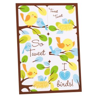 Sweet Tweet Bird Blue   Sticker Sheets