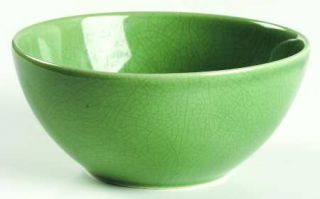 Pottery Barn Crackle Green Coupe Cereal Bowl, Fine China Dinnerware   Solid Sage