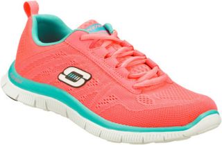 Womens Skechers Flex Appeal Sweet Spot   Pink/Blue Casual Shoes