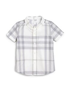 Burberry Toddlers Exploded Check Shirt   Grey