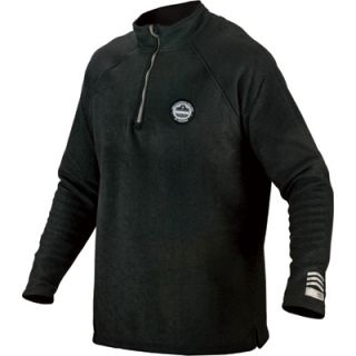Ergodyne CORE Performance Work Wear Fleece 1/4 Zip Up   Black, 3XL, Model# 6445