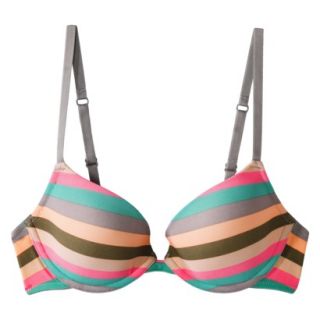 Xhilaration Juniors Perfect T Shirt Lightly Lined Plunge Bra   Multicolored 34B