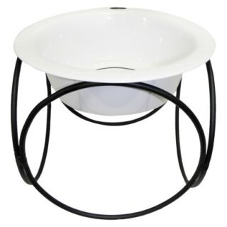 Platinum Pets Olympic Single Feeder with One Stainless Steel Wide Rimmed Bowl  