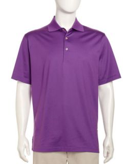Knit Solid Polo, Royal Purple