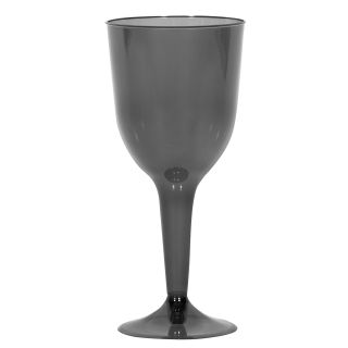 Black 10 oz. Premium Plastic Wine Glasses