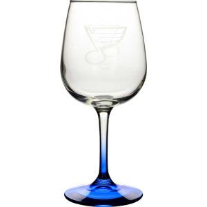St. Louis Blues Boelter Brands Satin Etch Wine Glass