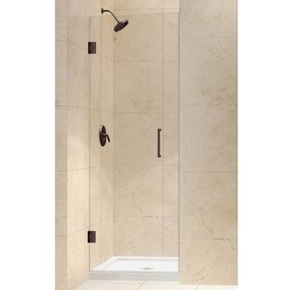Dreamline Unidoor 30 inch Frameless Hinged Shower Door (Tempered glass, brassIntended use IndoorTempered glass ANSI certifiedAssembly requiredProduct Warranty Limited 5 (five) year manufacturer warranty Warranty for any hardware in Oil rubbed bronze fin