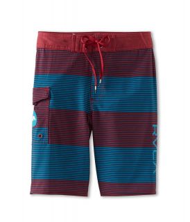 RVCA Kids New Civil Stripe Boardshort Boys Swimwear (Blue)