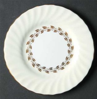Minton Cheviot Gold Bread & Butter Plate, Fine China Dinnerware   Gold Inner Lau