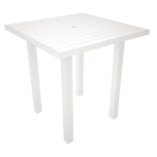 POLYWOOD Euro Recycled Plastic 36 in. Counter Height Dining Table   ATR36FABAR