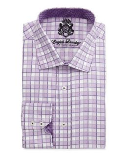 Square Poplin Dress Shirt, Purple