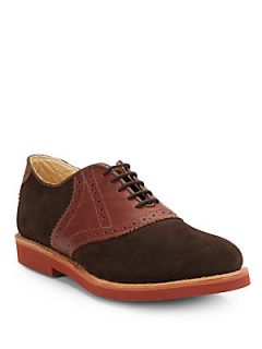 Suede & Leather Saddle Oxford Shoes