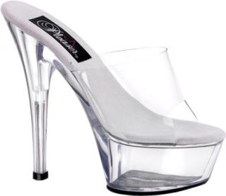 Womens Pleaser Kiss 201   Clear/Clear Dress Shoes